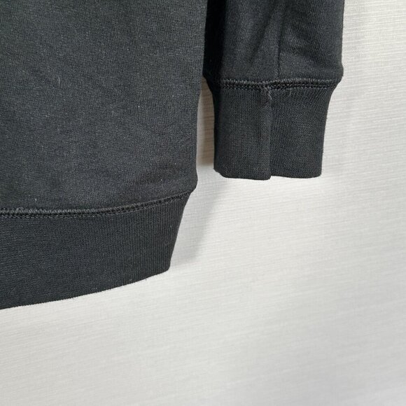 Champion Authentic Sweatshirt Womens Large Black Turtleneck Pockets Rib Cuffs - Picture 3 of 7